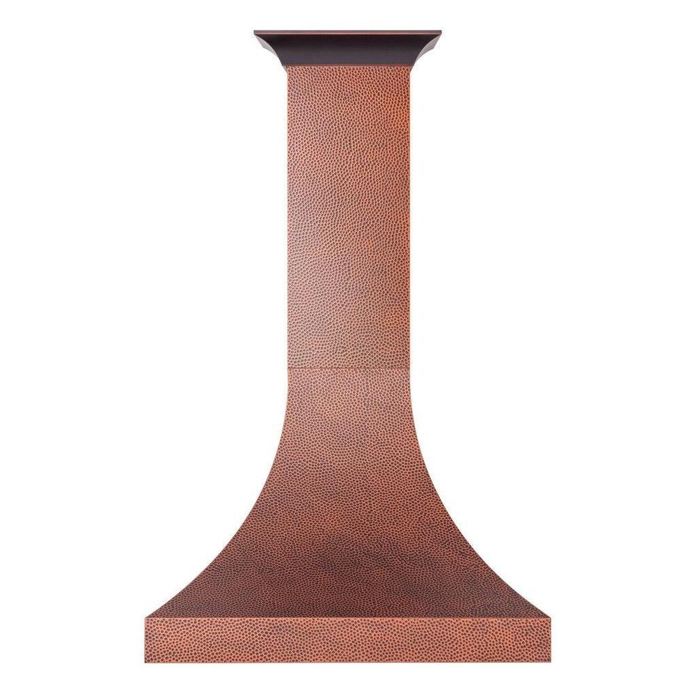 Front of of ZLINE Designer Series Hand-Hammered Copper Finish Wall Mount Range Hood (8632H)