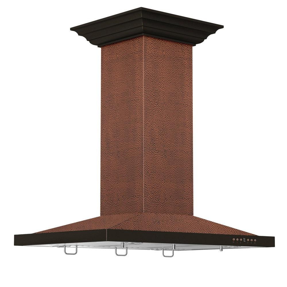 ZLINE Designer Series Hand-Hammered Copper Island Mount Range Hood (8GL2Hi) 