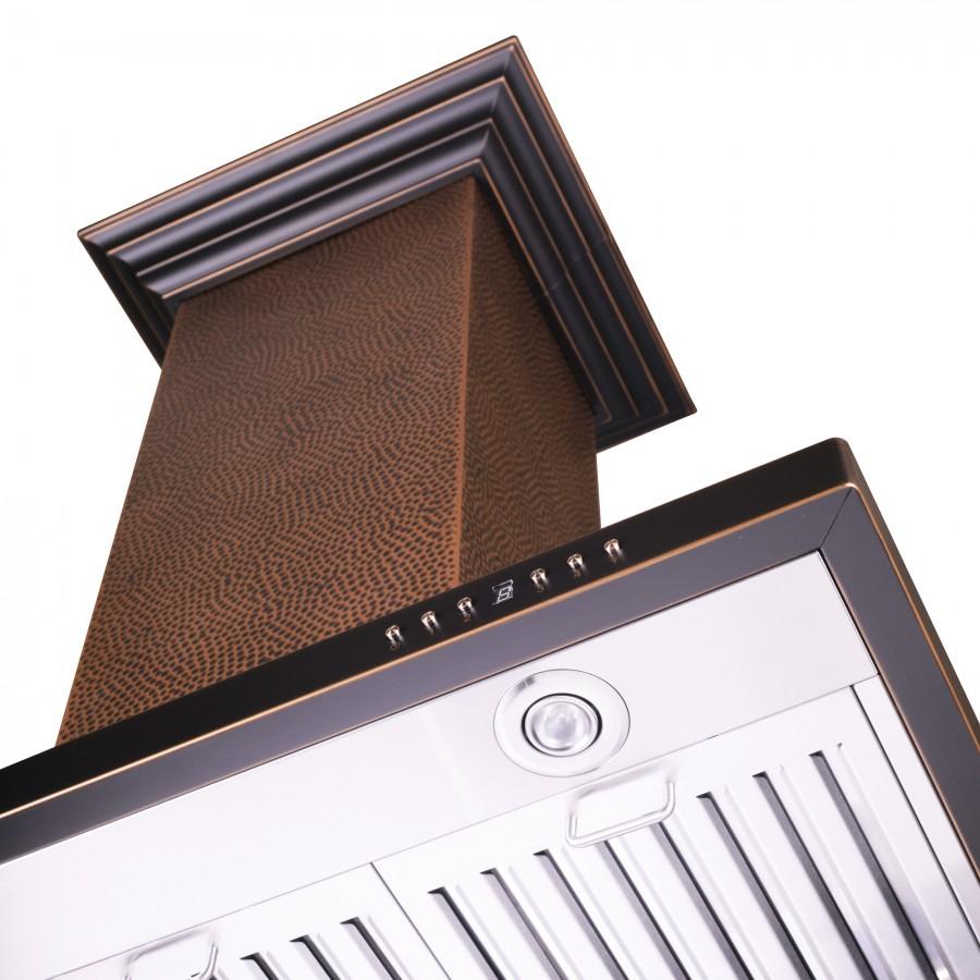 ZLINE Designer Series Hand-Hammered Copper Island Mount Range Hood (8GL2Hi) 