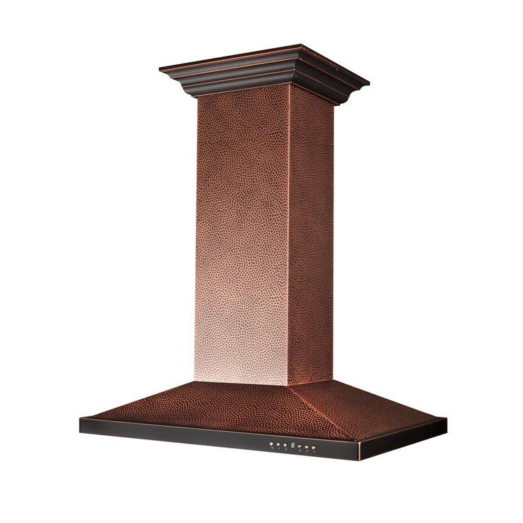 ZLINE Designer Series Hand-Hammered Copper Island Mount Range Hood (8GL2Hi) 