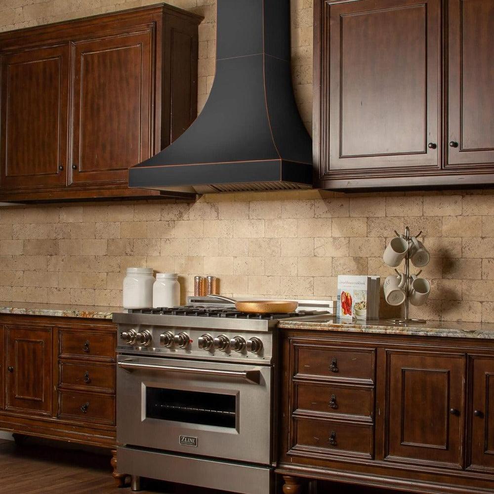 ZLINE Designer Series Oil-Rubbed Bronze Wall Range Hood (8632B) 