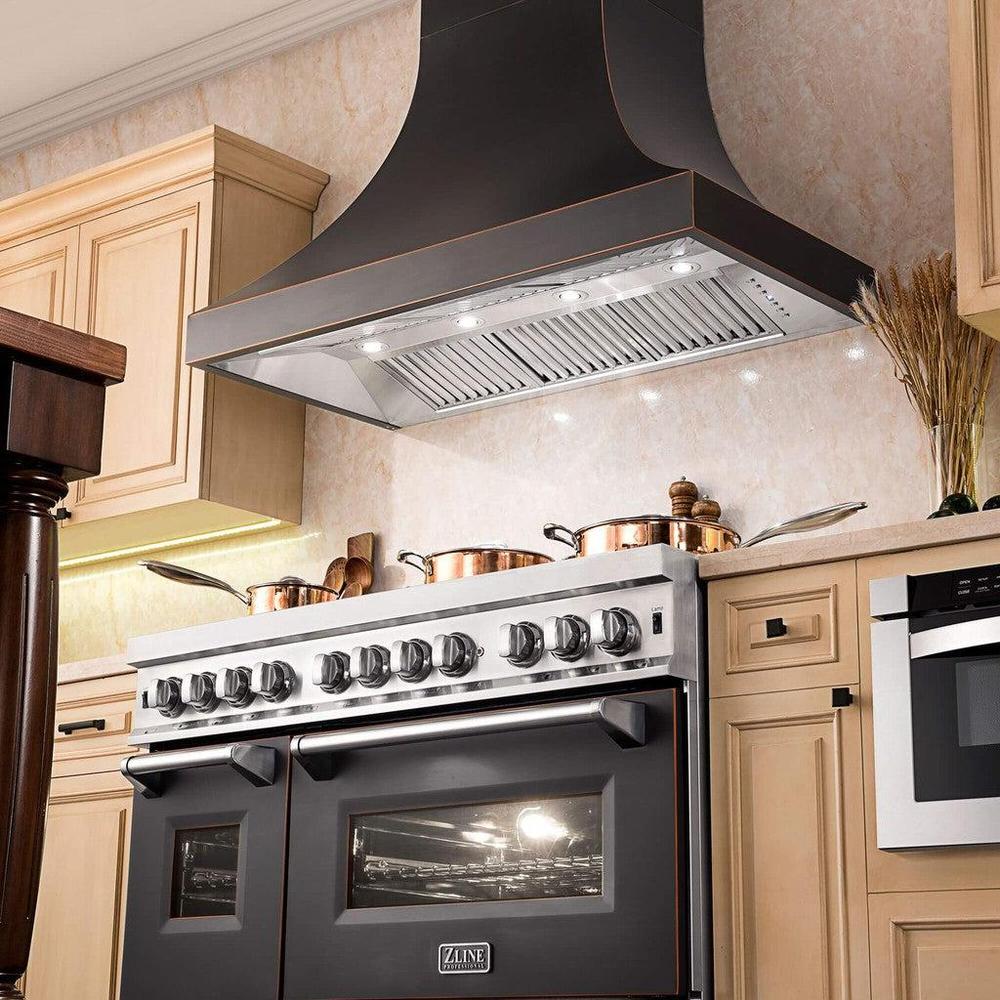 ZLINE Designer Series Oil-Rubbed Bronze Wall Range Hood (8632B) 