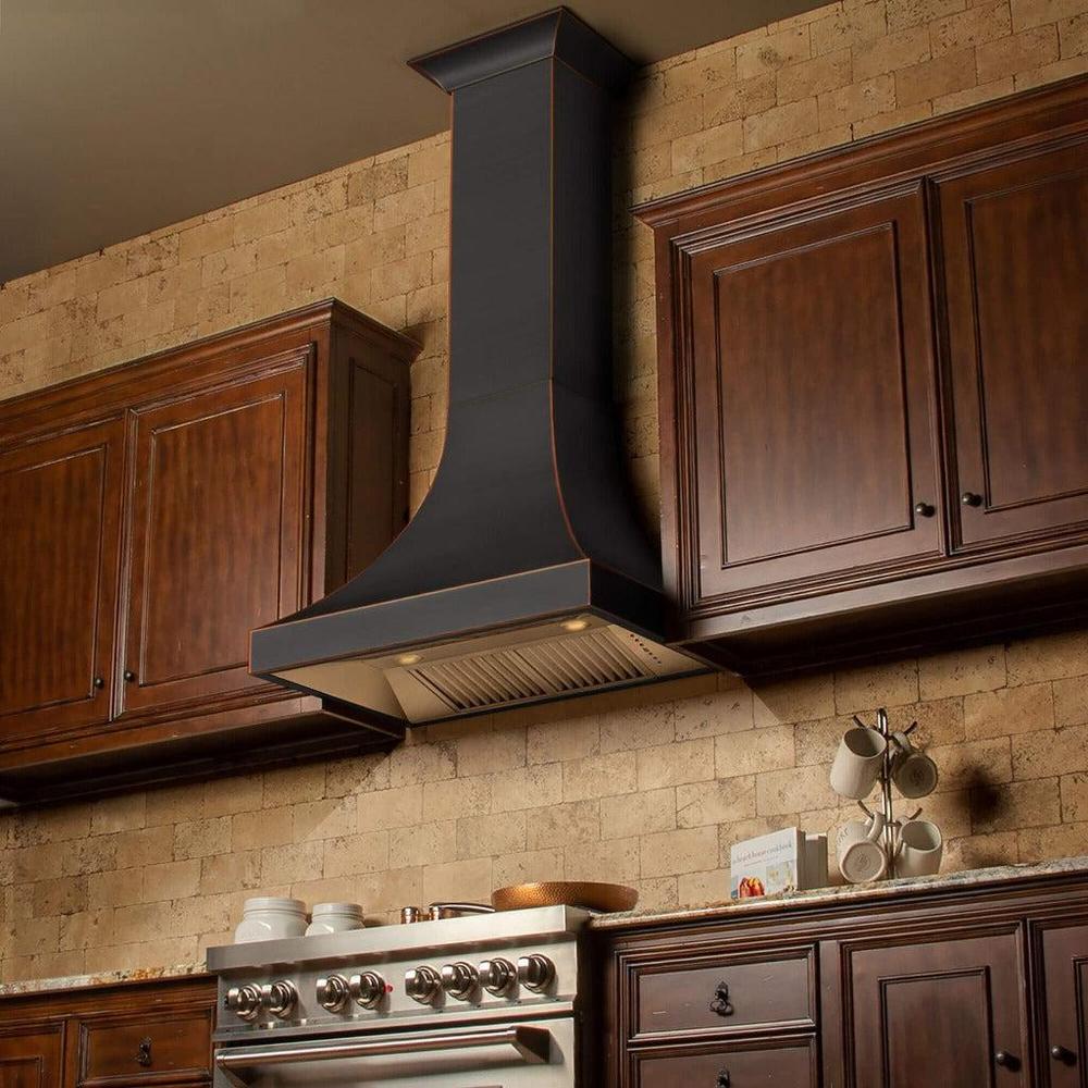 ZLINE Designer Series Oil-Rubbed Bronze Wall Range Hood (8632B) 