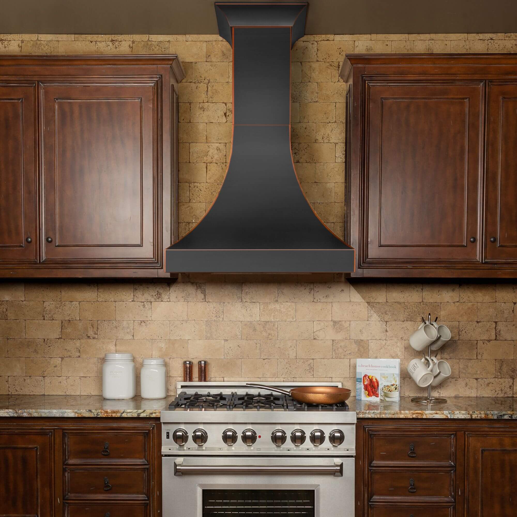 ZLINE Kitchen and Bath, ZLINE Designer Series Oil-Rubbed Bronze Wall Range Hood (8632B), 8632B-30,