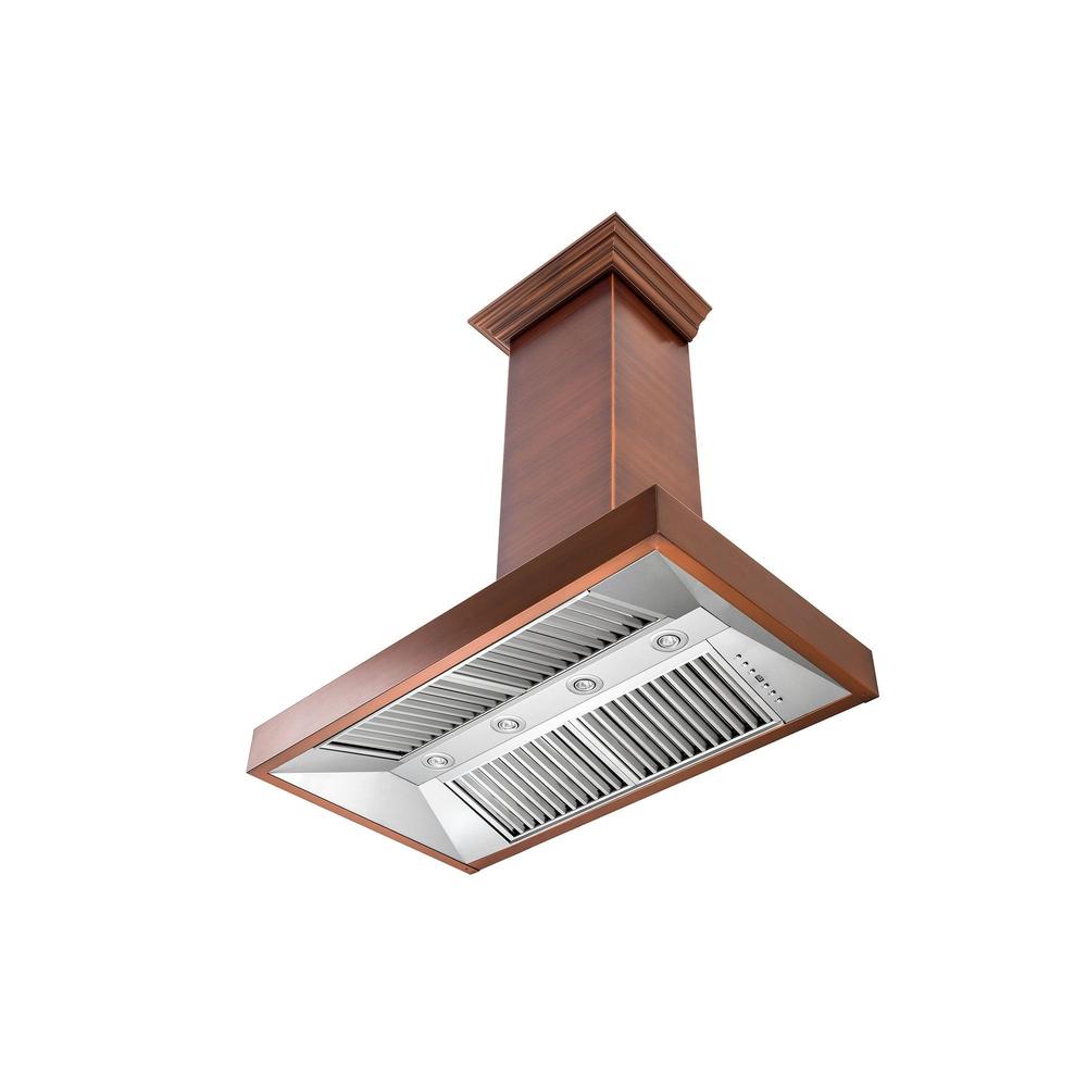ZLINE Convertible Designer Series Copper Wall Mount Range Hood (8667C) 