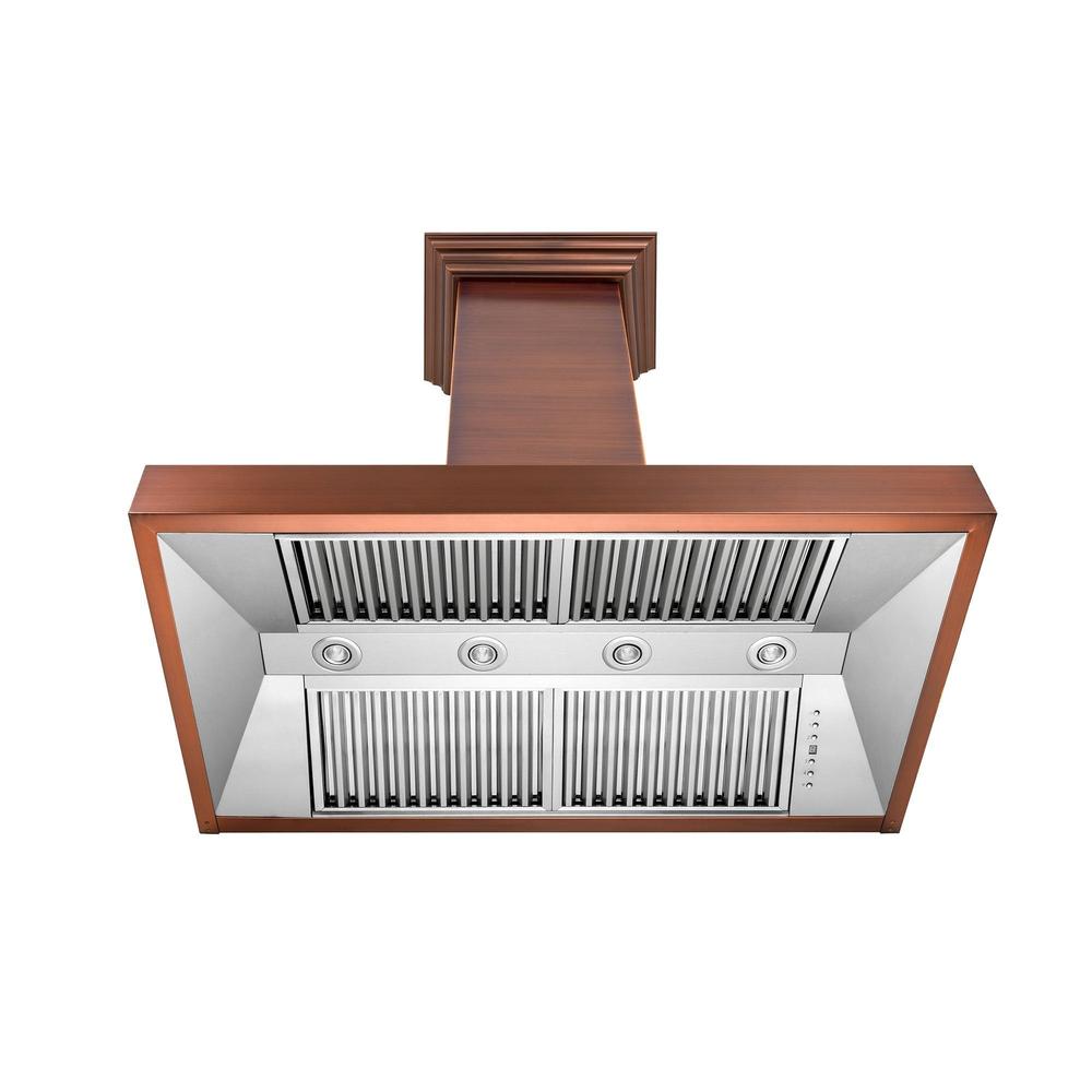 ZLINE Convertible Designer Series Copper Wall Mount Range Hood (8667C) 