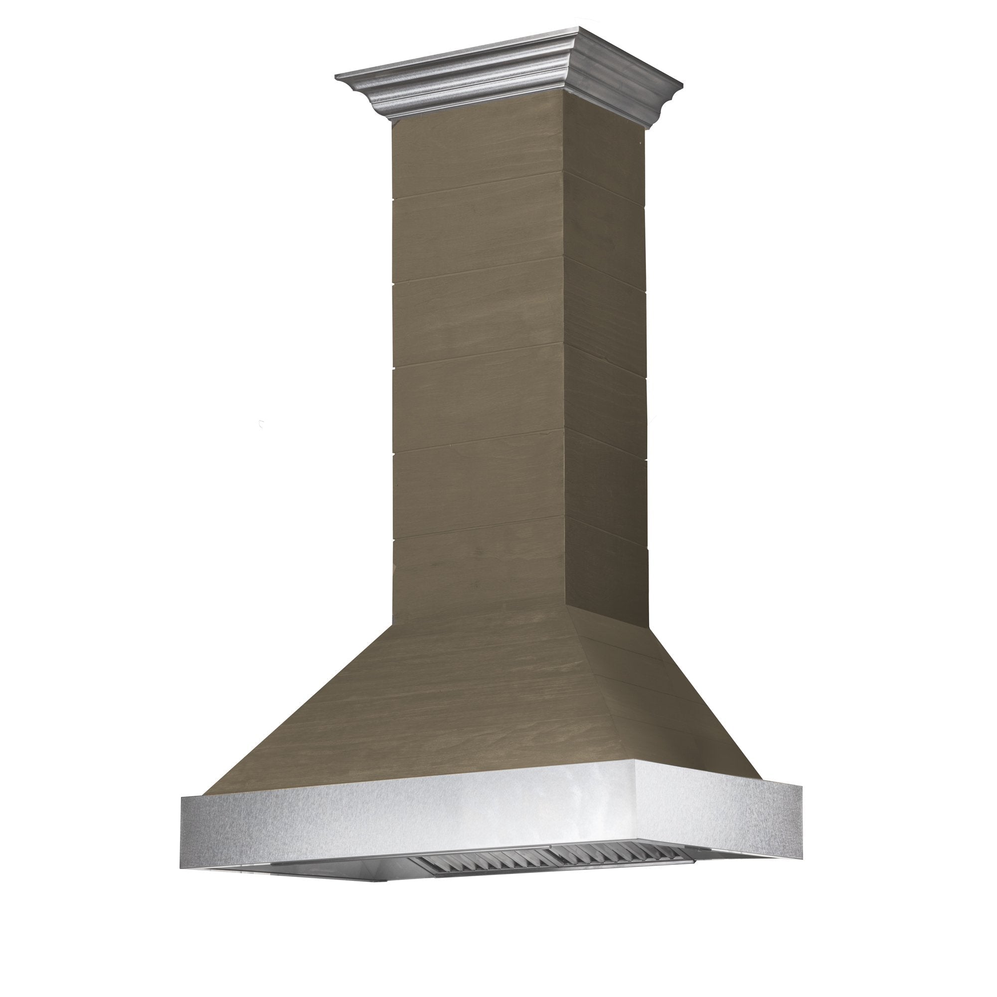 ZLINE Shiplap Wooden Wall Range Hood with Stainless Steel Accents (365YY)