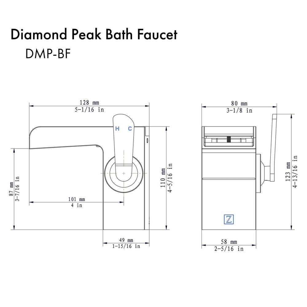 ZLINE Diamond Peak Bath Faucet (DMP-BF) 