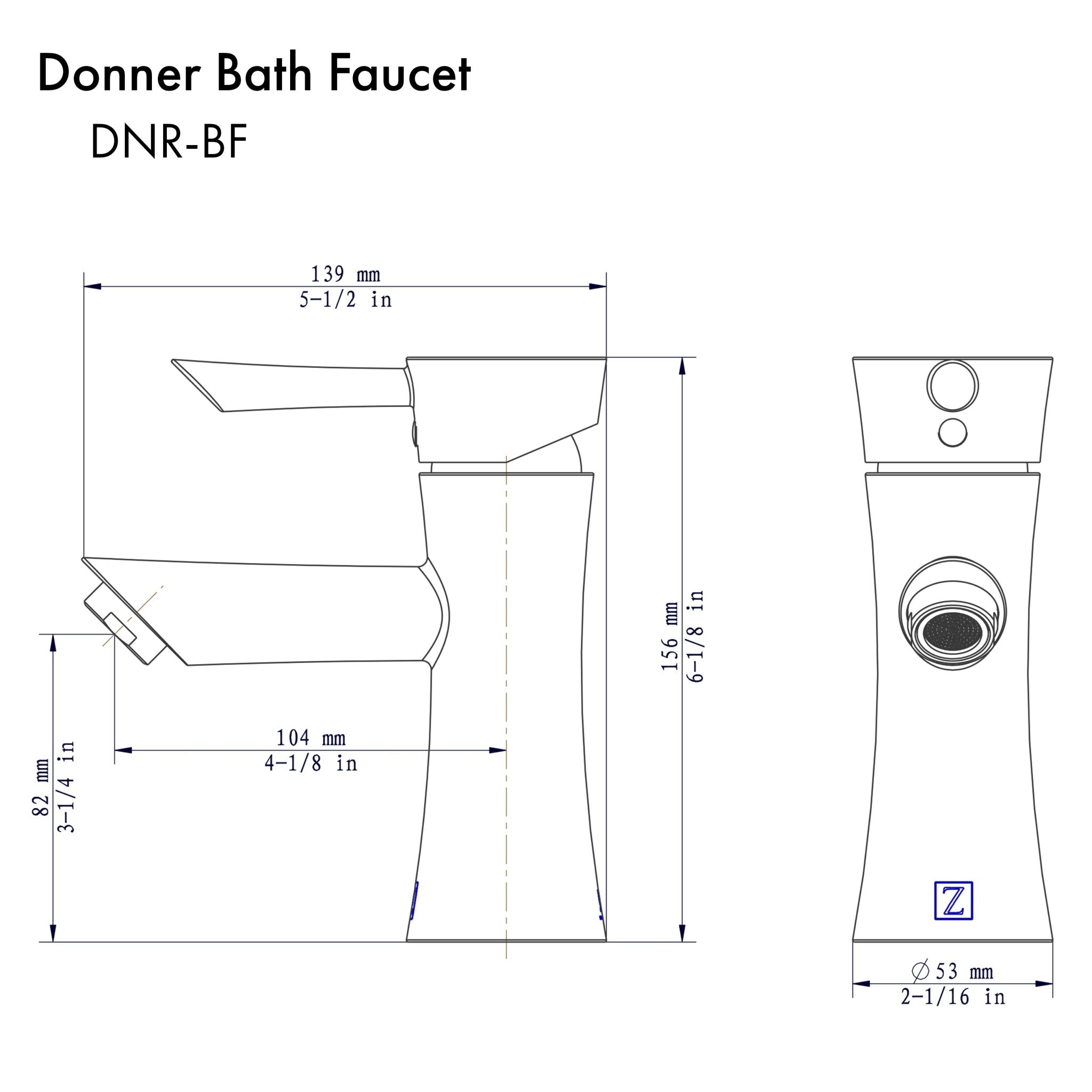ZLINE Donner Bath Faucet in Chrome (DNR-BF-CH) - Rustic Kitchen & Bath - Faucets - ZLINE Kitchen and Bath