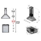 ZLINE Remote Blower Island Mount Range Hood in Stainless Steel (597i-R) dimensional diagram.