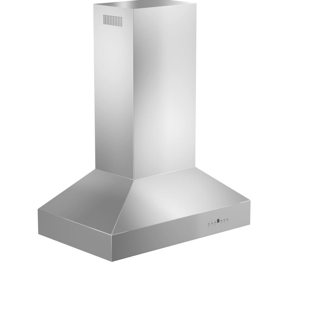 ZLINE Remote Blower Island Mount Range Hood in Stainless Steel with 400 and 700 CFM Options (697i-RD) side, above.