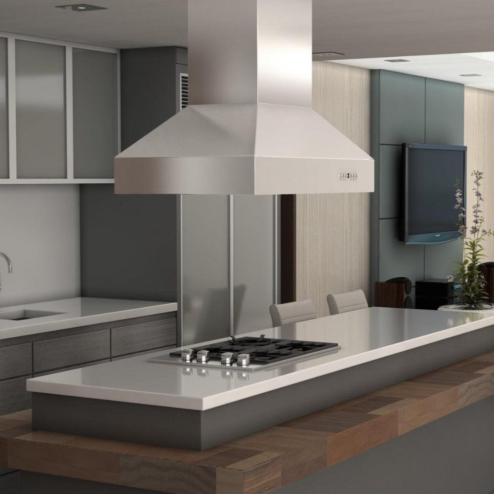 ZLINE Remote Blower Island Mount Range Hood in Stainless Steel with 400 and 700 CFM Options (697i-RD) 