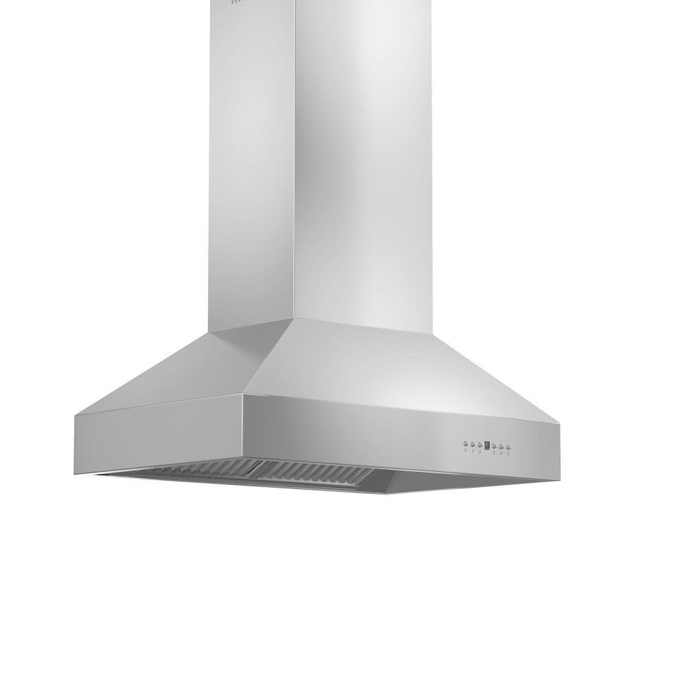 ZLINE Remote Blower Island Mount Range Hood in Stainless Steel with 400 and 700 CFM Options (697i-RD) side.