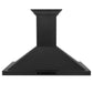 ZLINE Ducted Vent Wall Mount Range Hood in Black Stainless Steel with Built-in ZLINE CrownSound Bluetooth Speakers (BSKBNCRN-BT) 