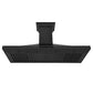 ZLINE Ducted Vent Wall Mount Range Hood in Black Stainless Steel with Built-in ZLINE CrownSound Bluetooth Speakers (BSKBNCRN-BT) 