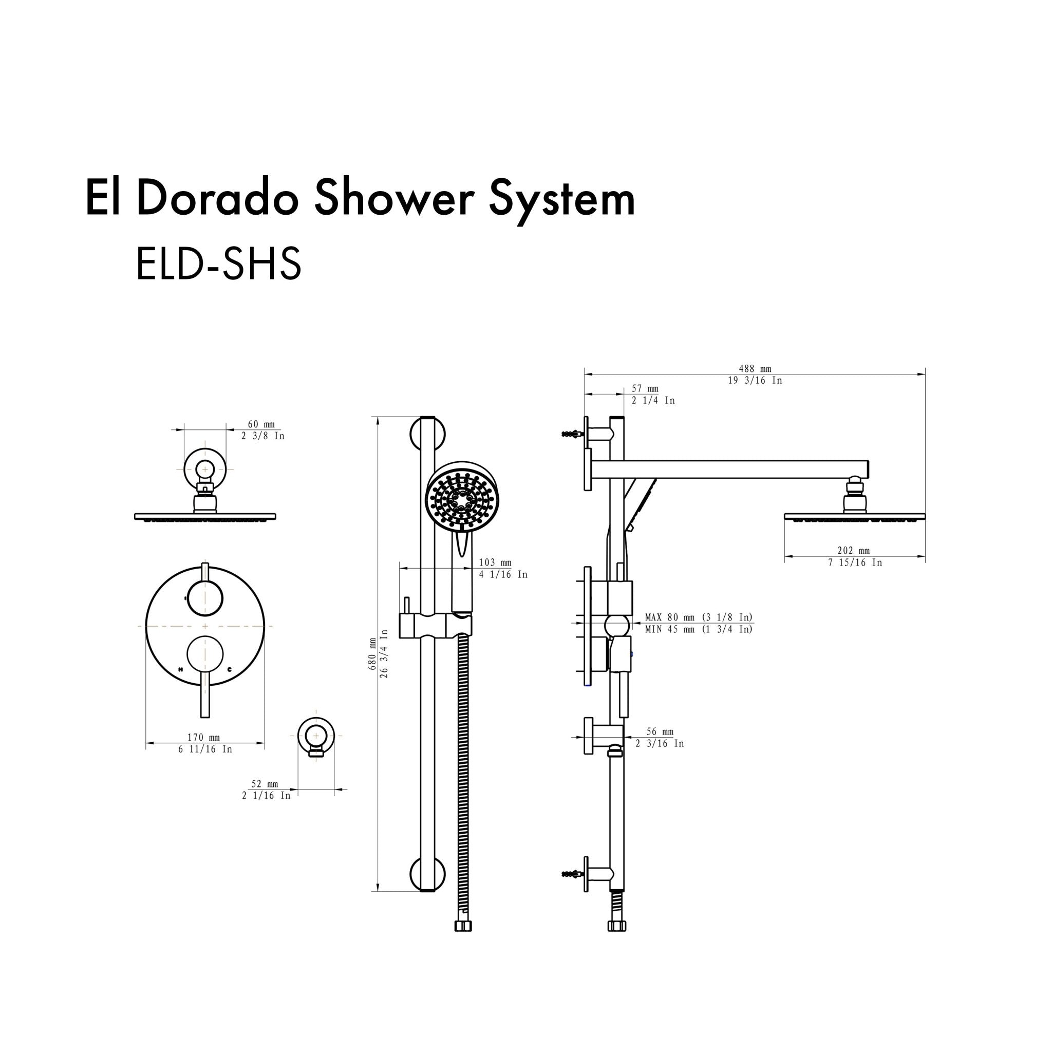 ZLINE El Dorado Shower System (ELD-SHS) - Rustic Kitchen & Bath - Shower Systems - Rustic Kitchen & Bath