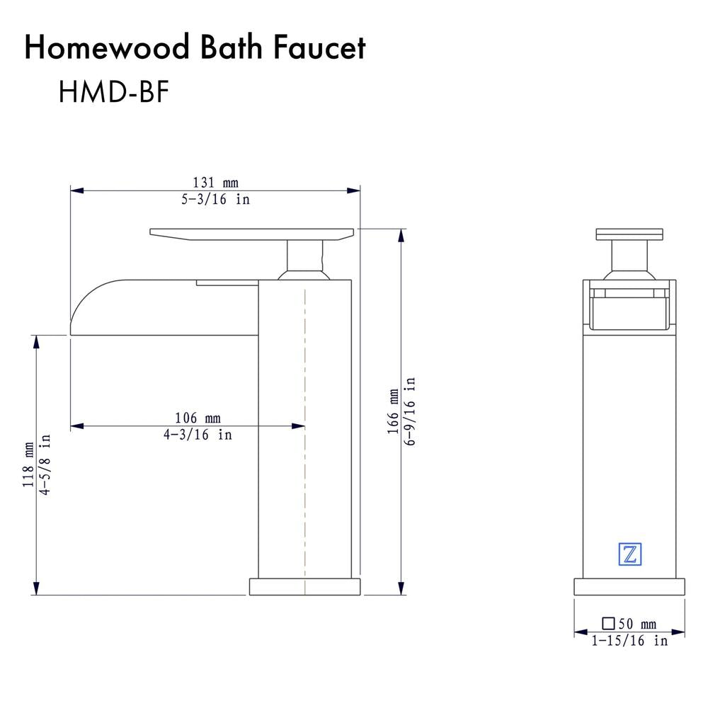 ZLINE Homewood Bath Faucet in Chrome (HMD-BF-CH) 