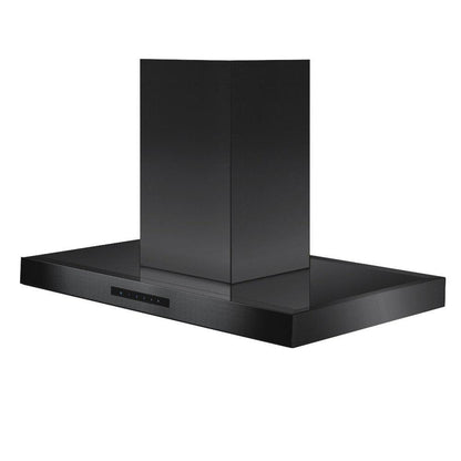 ZLINE Convertible Island Mount Range Hood in Black Stainless Steel (BSKE2iN) side.