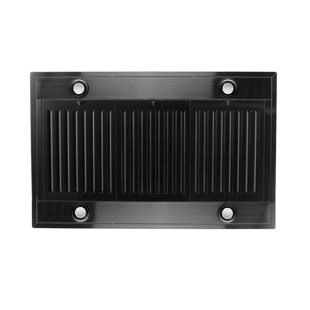 ZLINE Convertible Island Mount Range Hood in Black Stainless Steel (BSKE2iN) under.