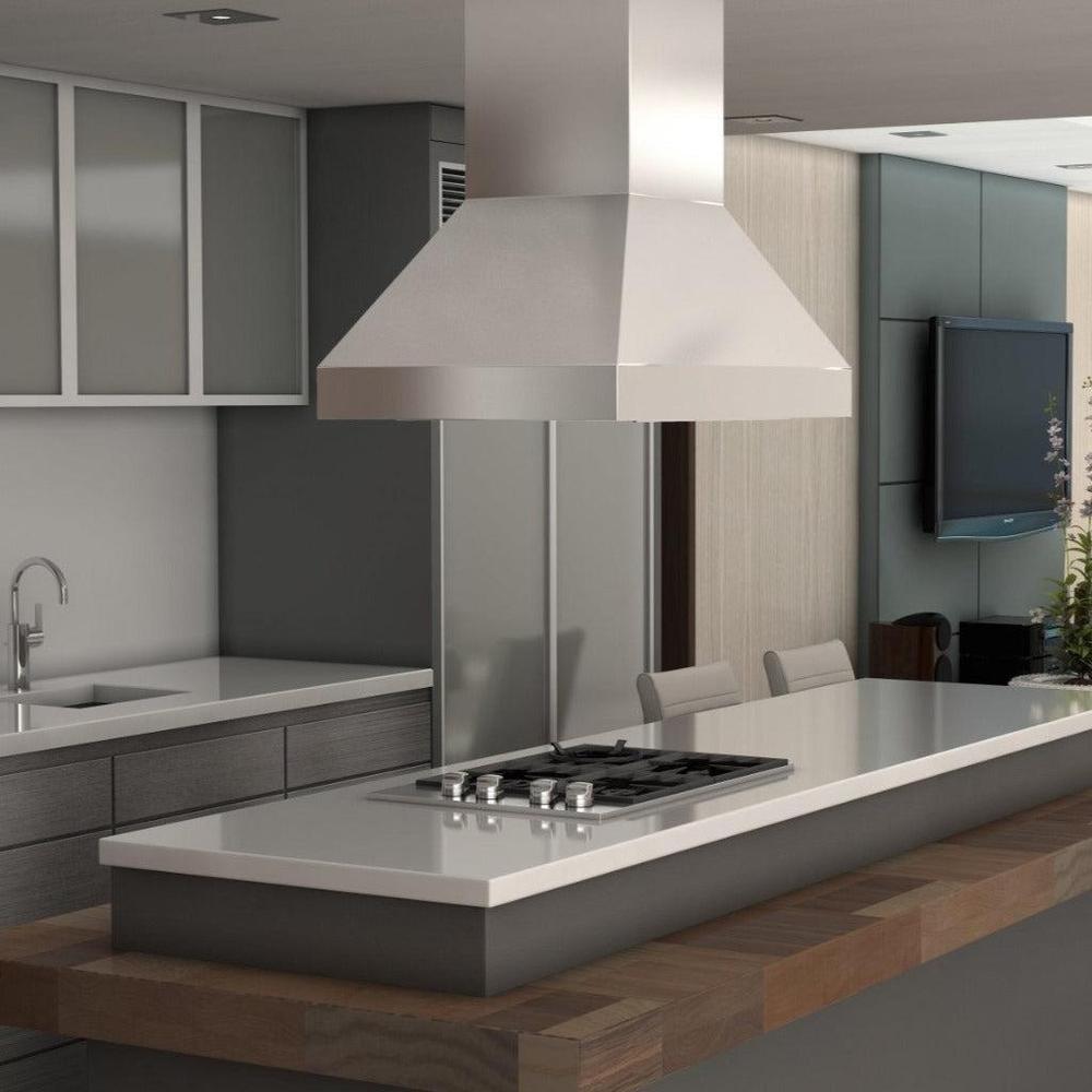 ZLINE Ducted Island Mount Range Hood in Stainless Steel (597i) 