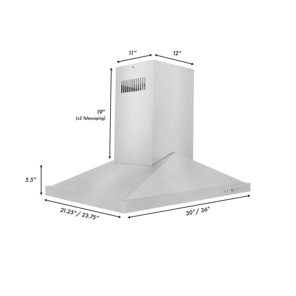 ZLINE Island Mount Range Hood In Stainless Steel (GL1i) 