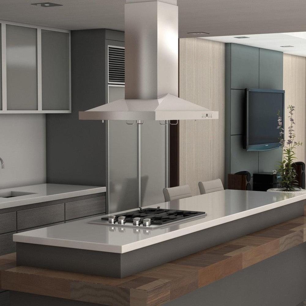 ZLINE Island Mount Range Hood In Stainless Steel (GL1i) 