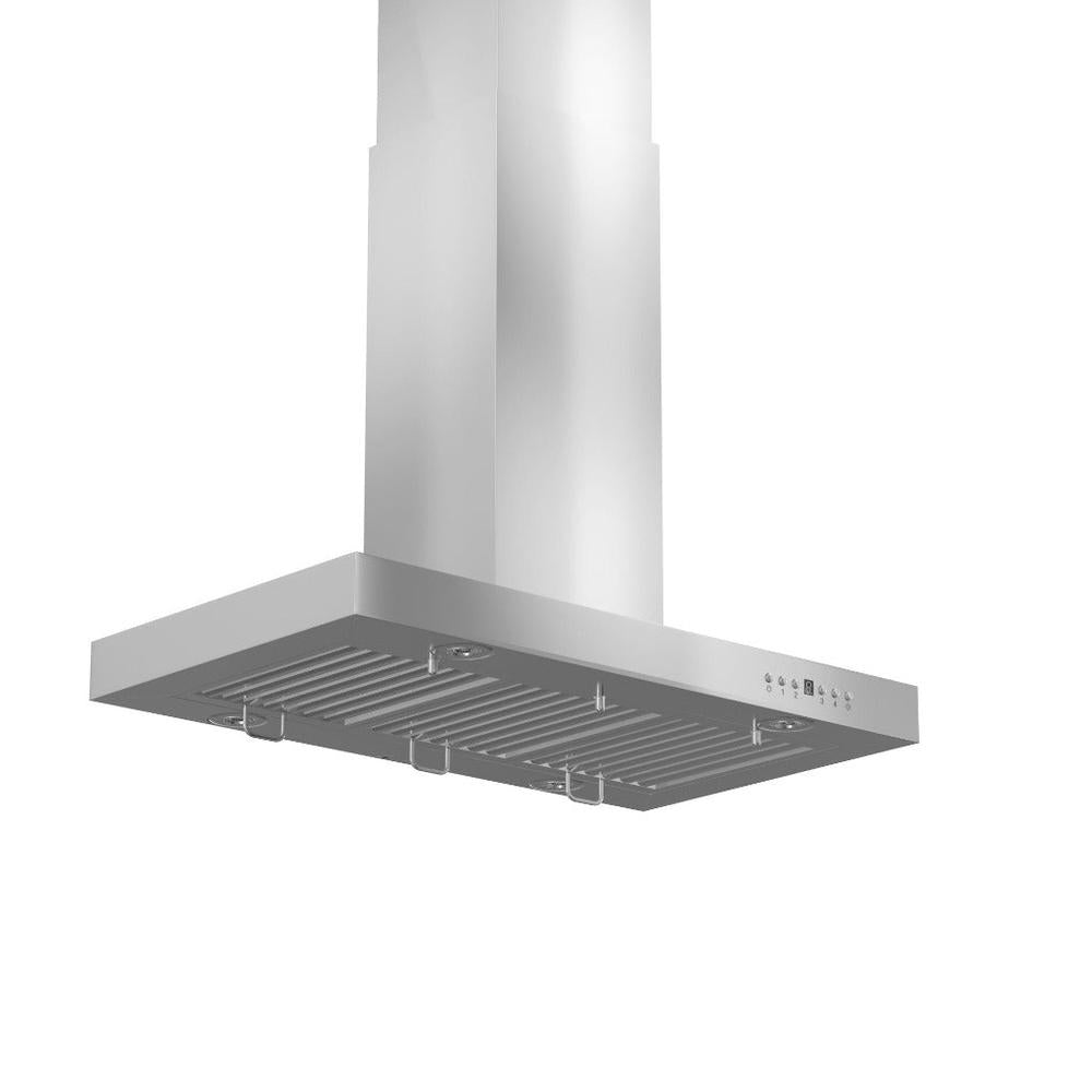 ZLINE Convertible Vent Island Mount Range Hood in Stainless Steel (KE2i) 