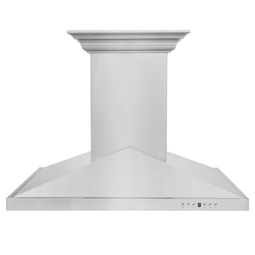 ZLINE Ducted Vent Island Mount Range Hood in Stainless Steel with Built-in ZLINE CrownSound Bluetooth Speakers (GL1iCRN-BT) 