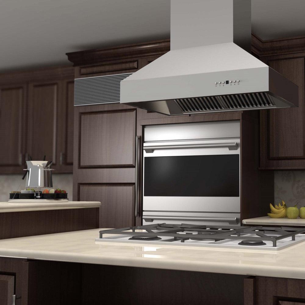 ZLINE Outdoor Approved Island Mount Range Hood in Stainless Steel (697i-304) 