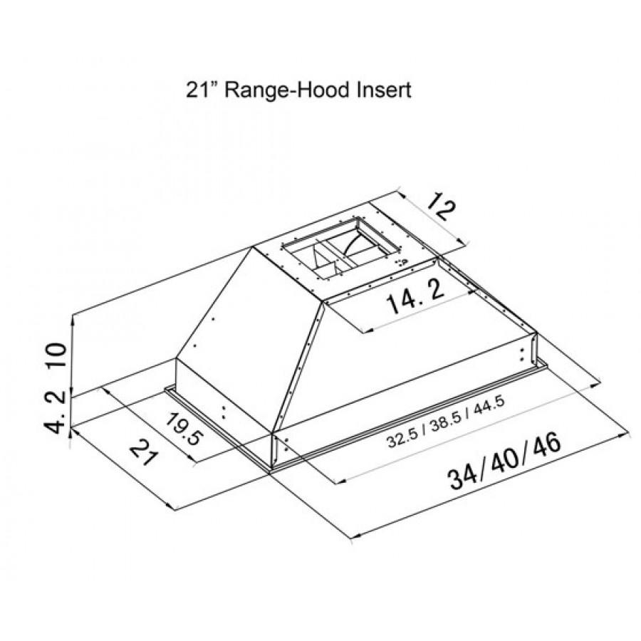 ZLINE Kitchen and Bath, ZLINE Outdoor Range Hood Insert In Stainless Steel (721-304), 721-304-34,