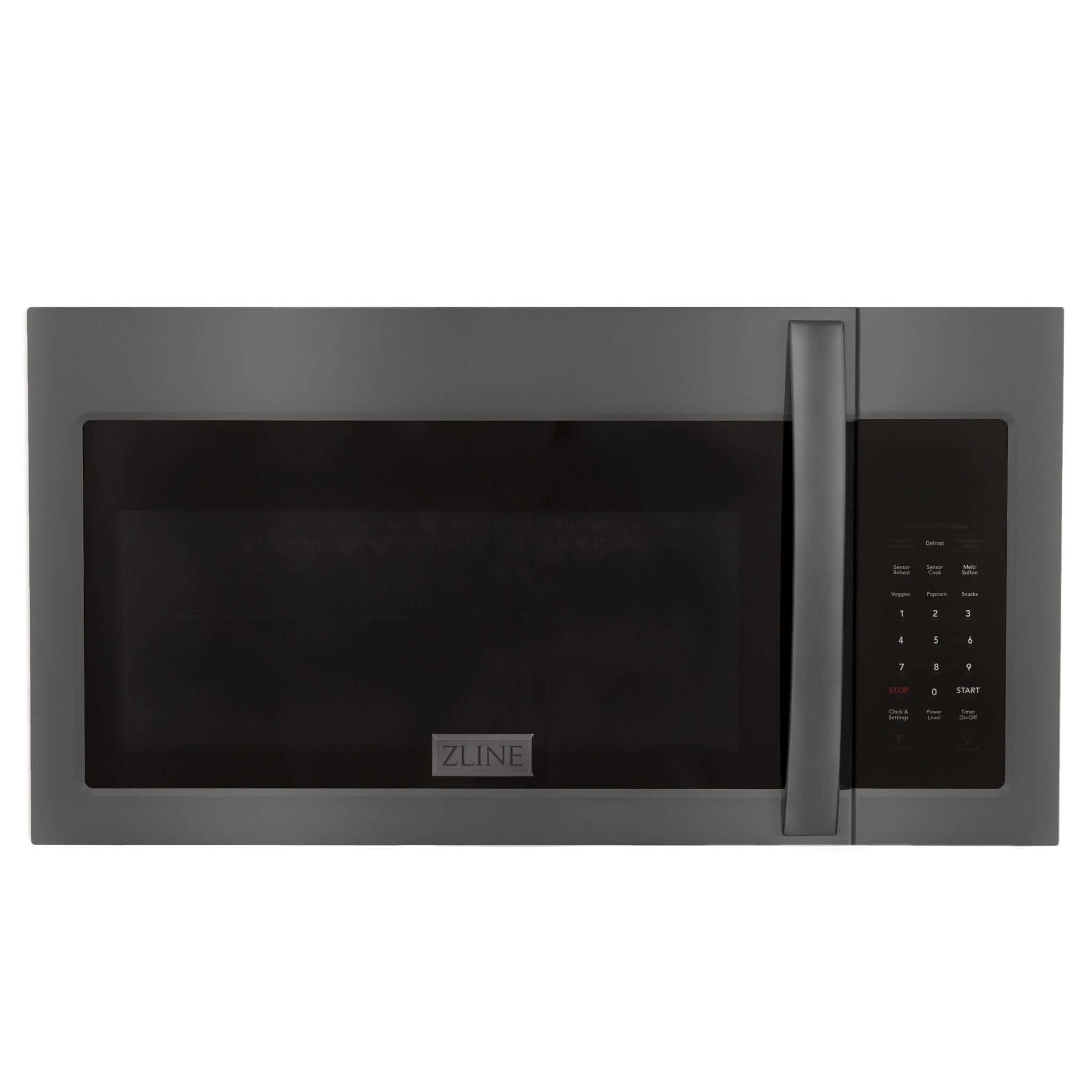 ZLINE Recirculating Over the Range Convection Microwave Oven with Charcoal Filters in Black Stainless Steel (MWO-OTRCF-30-BS) Front View