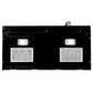 ZLINE Stainless Steel Over the Range Convection Microwave Oven with Modern Handle (MWO-OTR-30) under, showing cooktop lighting and ventialtion.