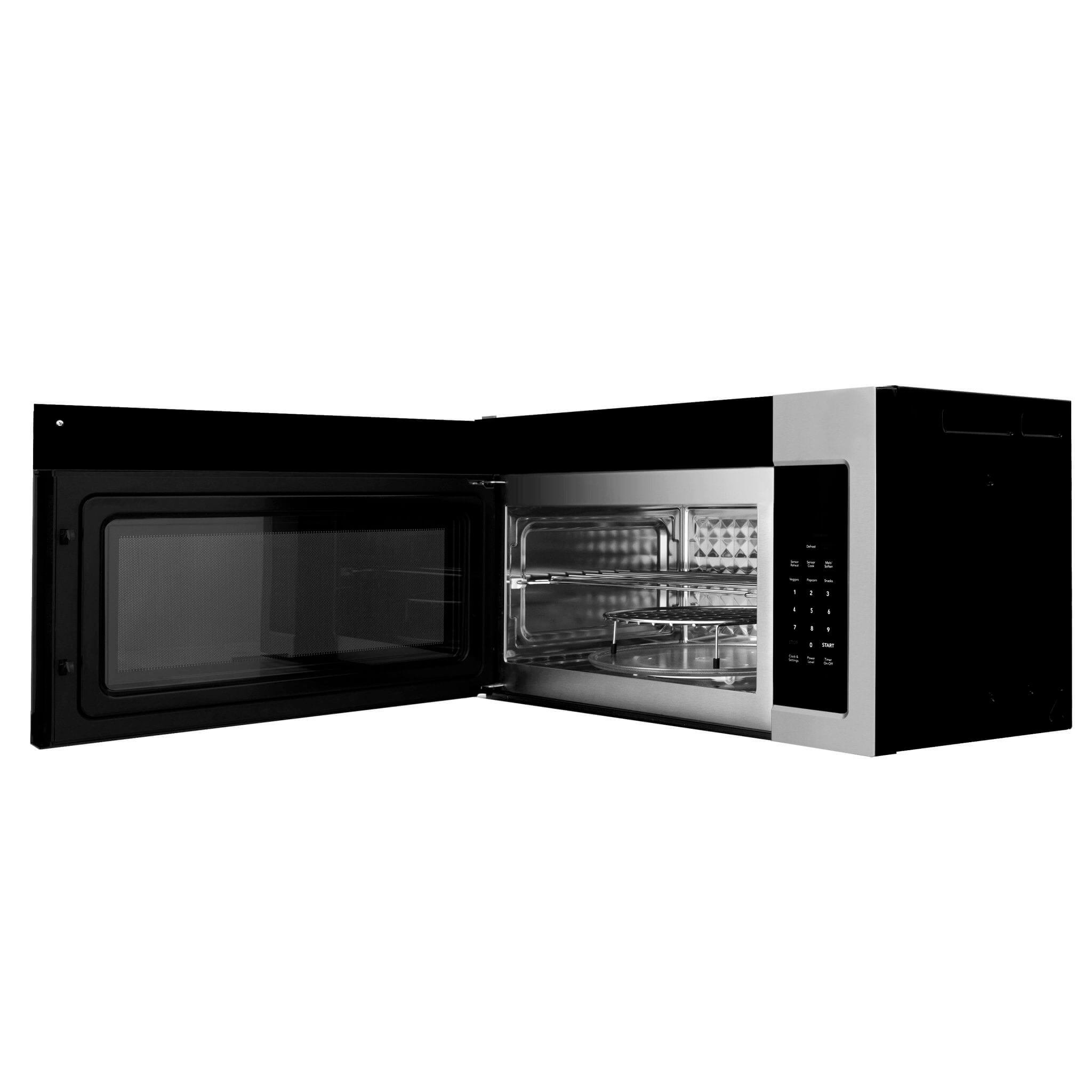 ZLINE Over the Range Microwave Oven in Stainless Steel & Black Stainless Steel with Modern Handle (MWO-OTR-H-30) - Microwave - ZLINE Kitchen and Bath