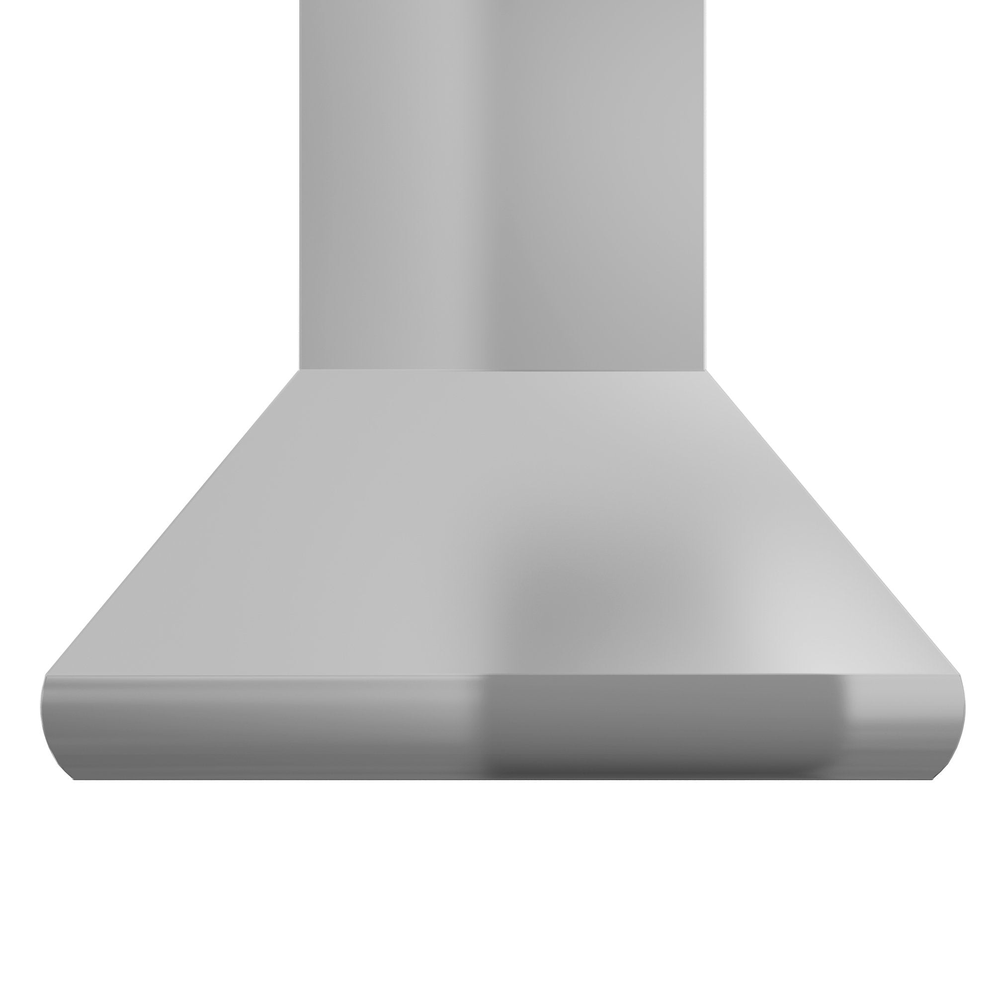 ZLINE Professional Convertible Vent Wall Mount Range Hood in Stainless Steel with Crown Molding (587CRN) front.