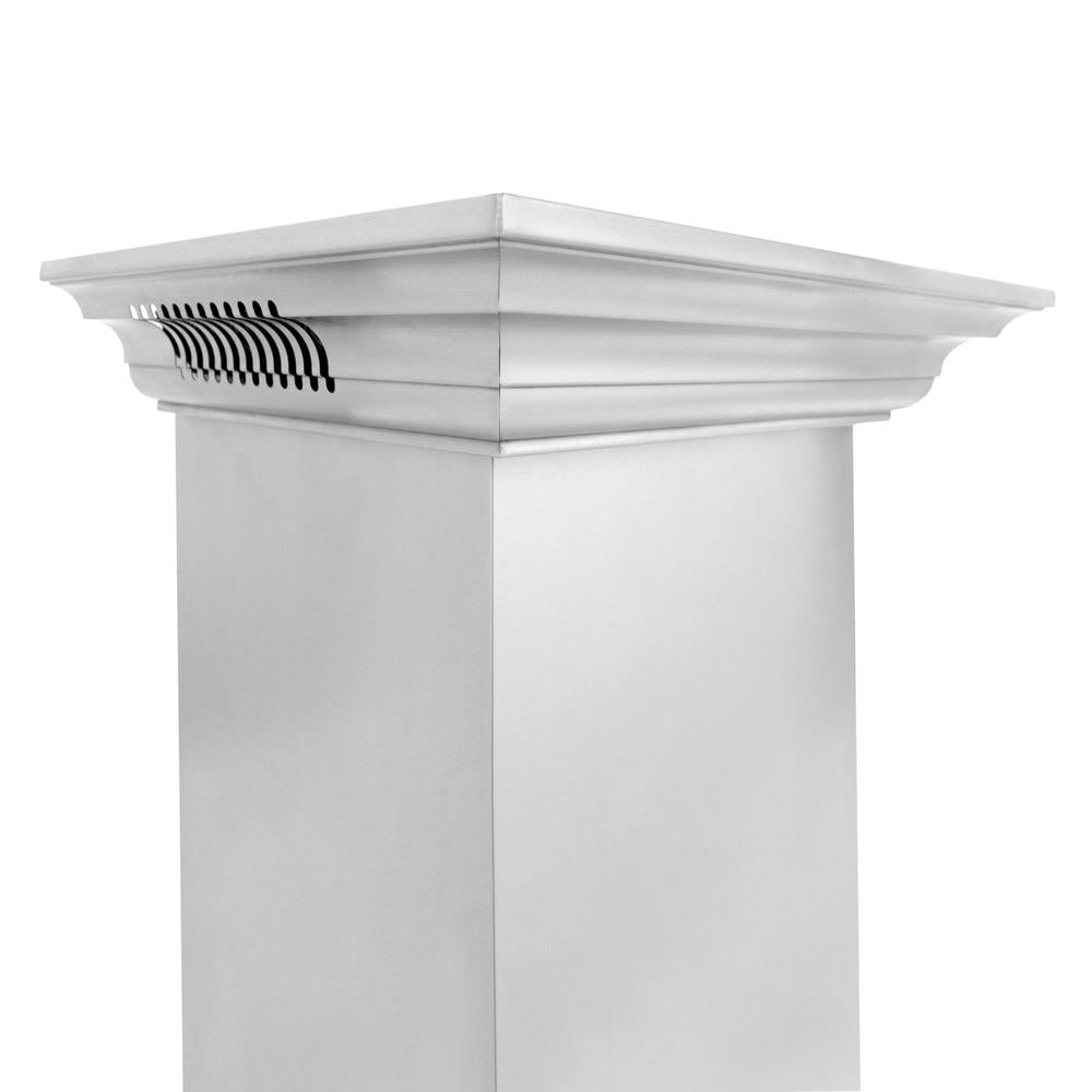 ZLINE Ducted Vent Wall Mount Range Hood in Stainless Steel with Built-in ZLINE CrownSound Bluetooth Speakers (667CRN-BT) 