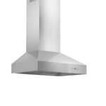 ZLINE Professional Convertible Vent Wall Mount Range Hood in Stainless Steel with Crown Molding (667CRN) 