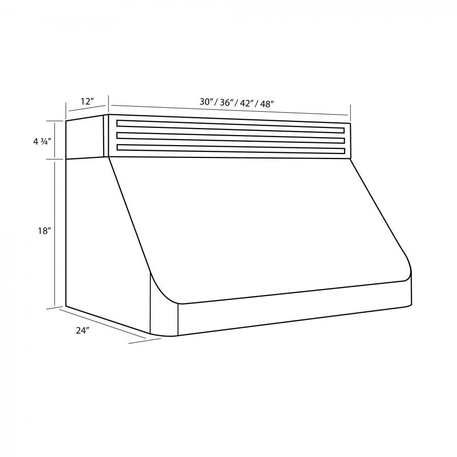 ZLINE Recirculating Under Cabinet Range Hood in Stainless Steel (RK520) 
