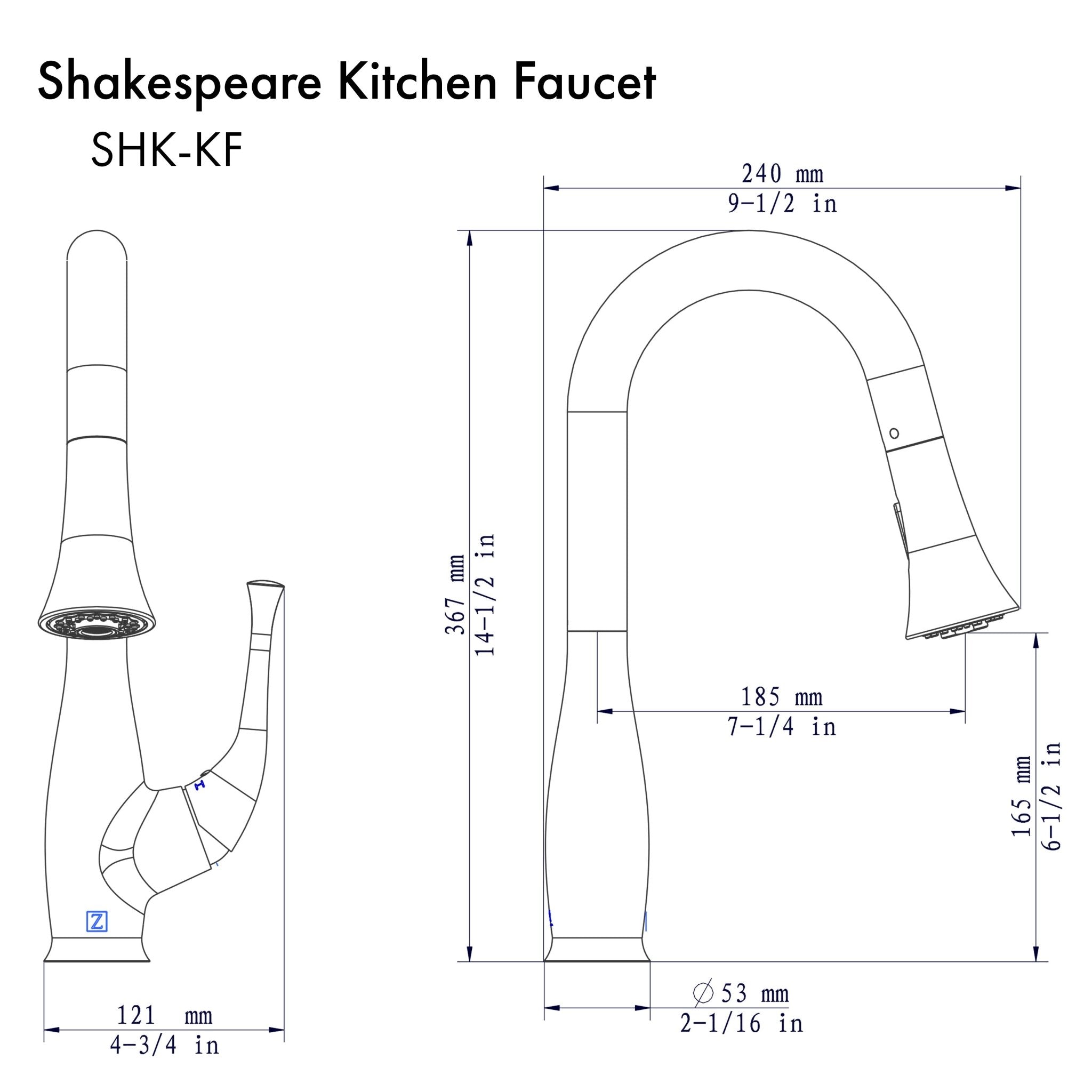 ZLINE Shakespeare Kitchen Faucet (SHK-KF) - Rustic Kitchen & Bath - Faucet - ZLINE Kitchen and Bath