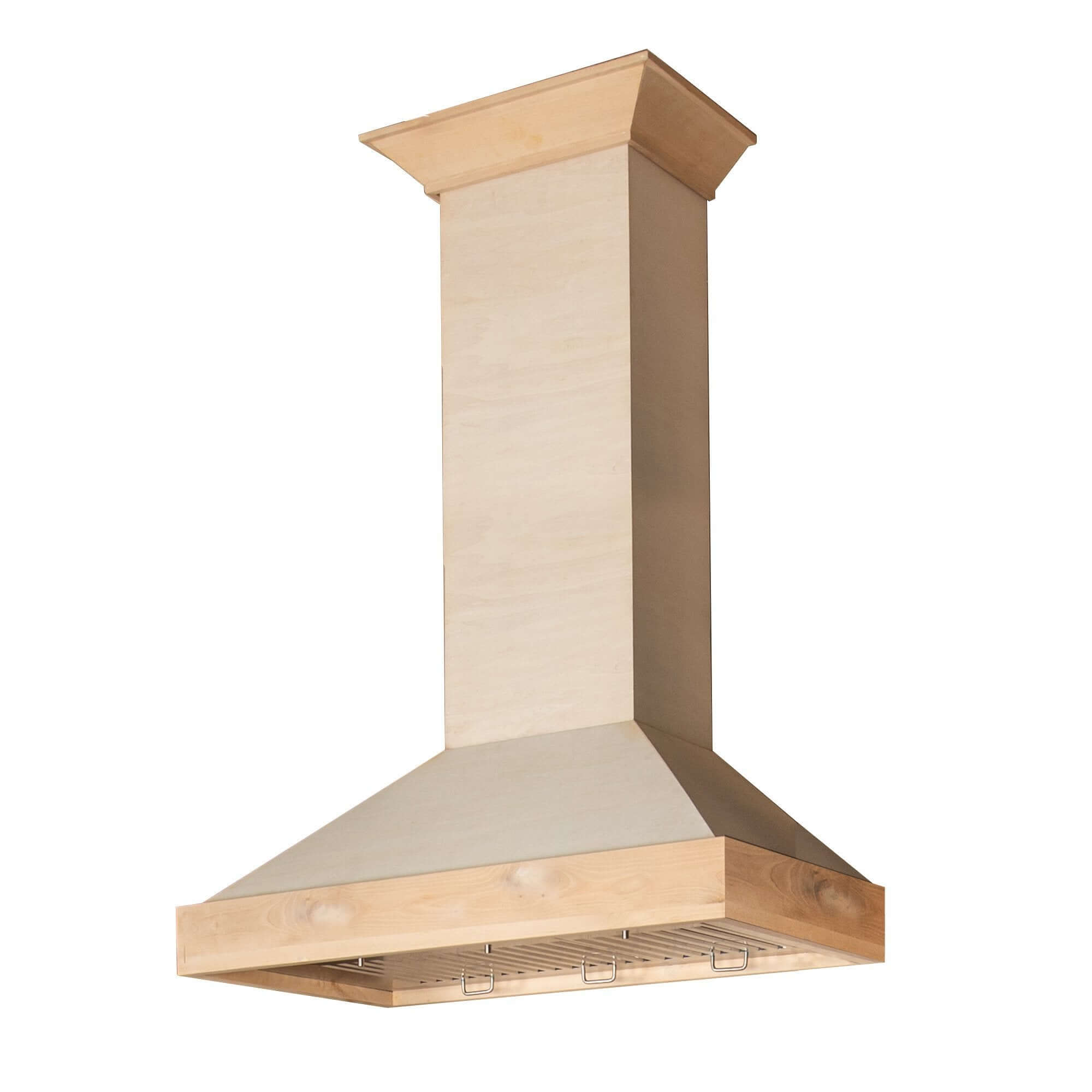 ZLINE Ducted Unfinished Wooden Wall Mount Range Hood (KBUF) Available in 30 Inch, 36 Inch, 42 Inch, and 48 Inch Sizes