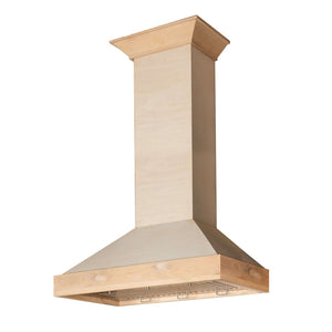 ZLINE Ducted Unfinished Wooden Wall Mount Range Hood (KBUF) main image.
