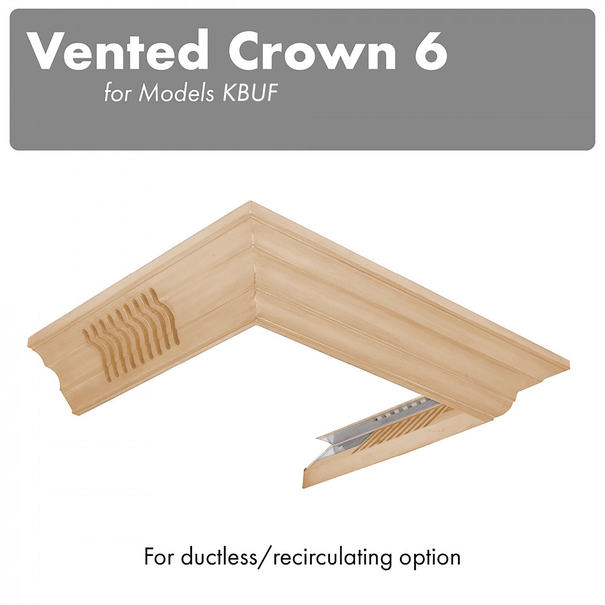 ZLINE Vented Crown Molding Profile 6 for Wall Mount Range Hood (CM6V-KBUF) - Rustic Kitchen & Bath - Range Hood Accessories - ZLINE Kitchen and Bath