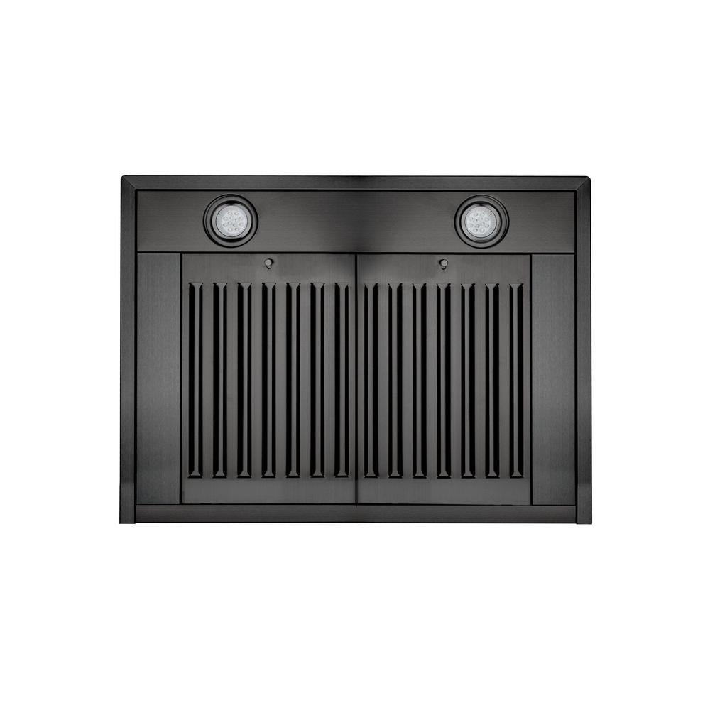 ZLINE Recirculating Wall Mount Range Hood with Charcoal Filters in Black Stainless Steel (BSKBN-CF-24) 