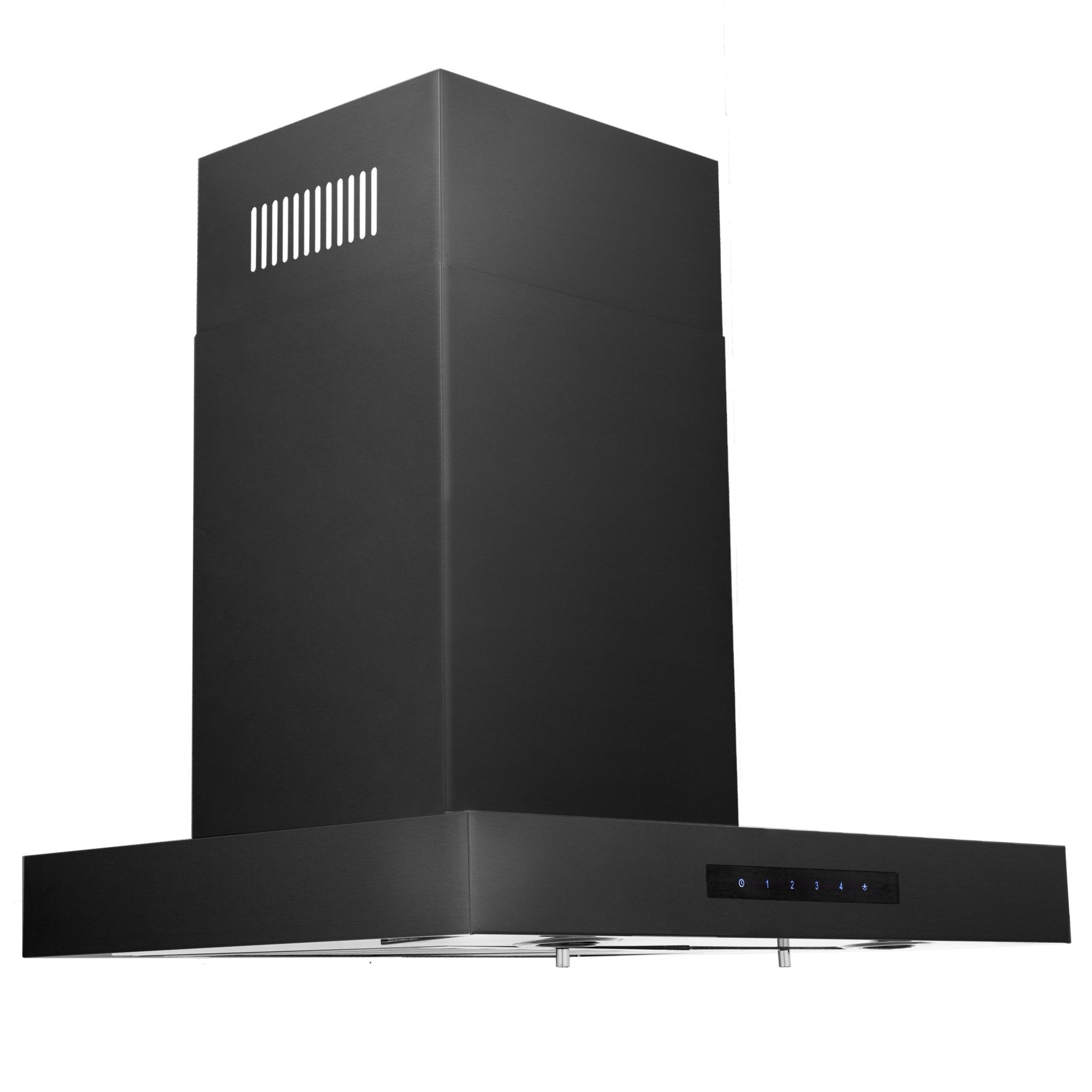 ZLINE 24 Convertible Vent Wall Mount Range Hood in Black Stainless Steel with Crown Molding (BSKENCRN-24)
