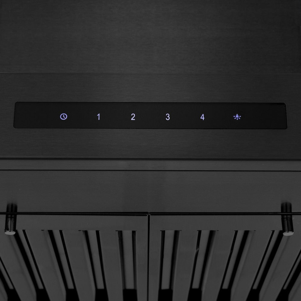 ZLINE Convertible Vent Wall Mount Range Hood in Black Stainless Steel (BSKEN) 