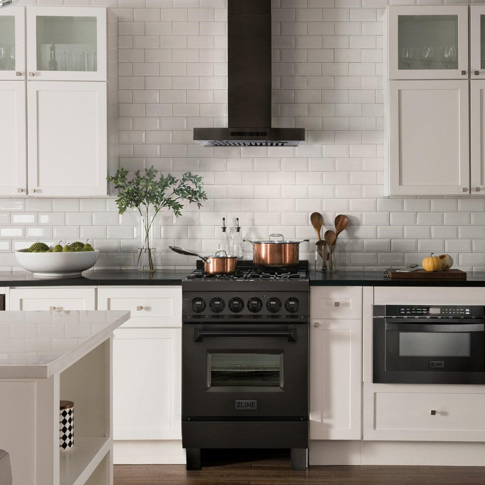 ZLINE Convertible Vent Wall Mount Range Hood in Black Stainless Steel (BSKEN) 