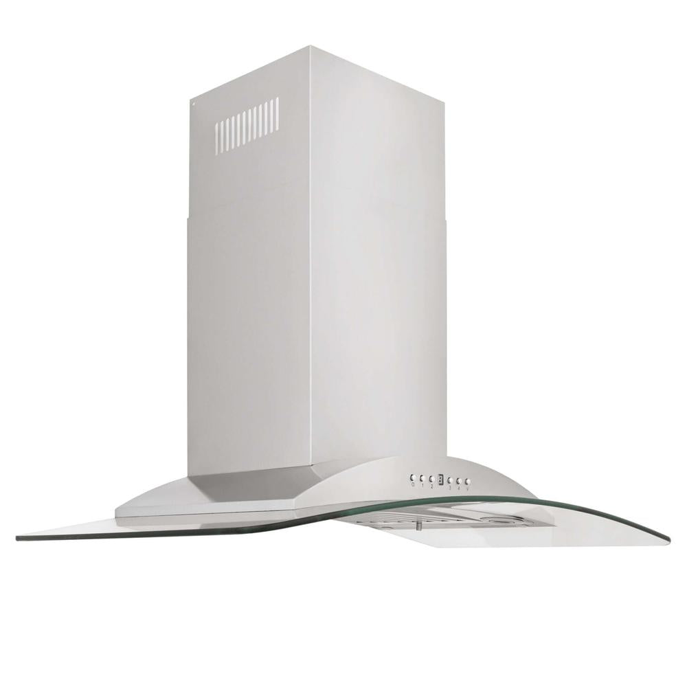ZLINE Convertible Vent Wall Mount Range Hood in Stainless Steel and Glass (KN) main image.