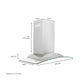 ZLINE Convertible Vent Wall Mount Range Hood in Stainless Steel and Glass (KN) 
