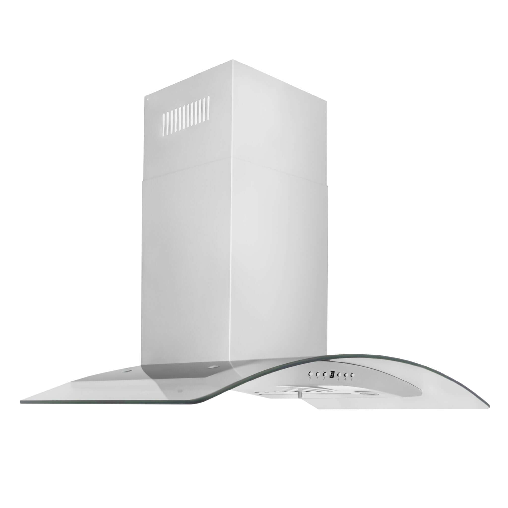ZLINE Convertible Vent Wall Mount Range Hood in Stainless Steel & Glass (KN4) Available in 30 Inch, 36 Inch, and 48 Inch Sizes