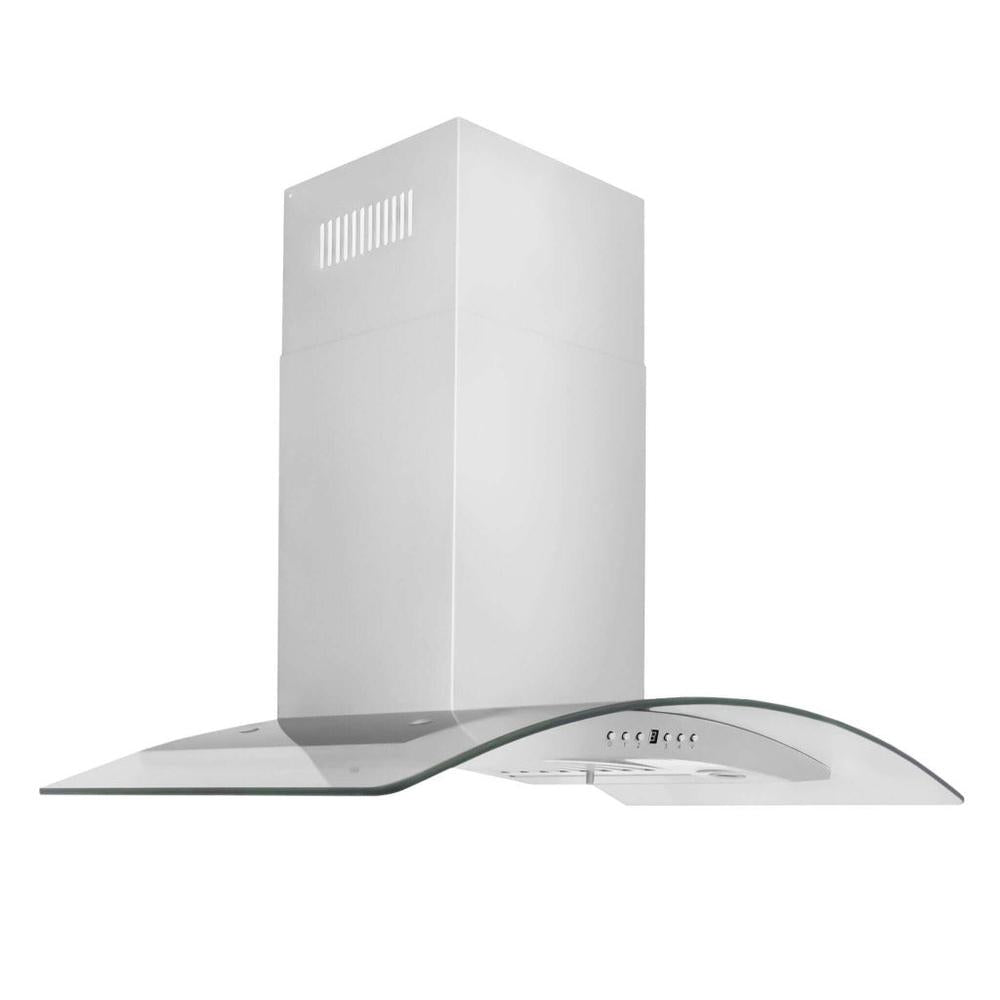 ZLINE Convertible Vent Wall Mount Range Hood in Stainless Steel and Glass (KN4) main image.