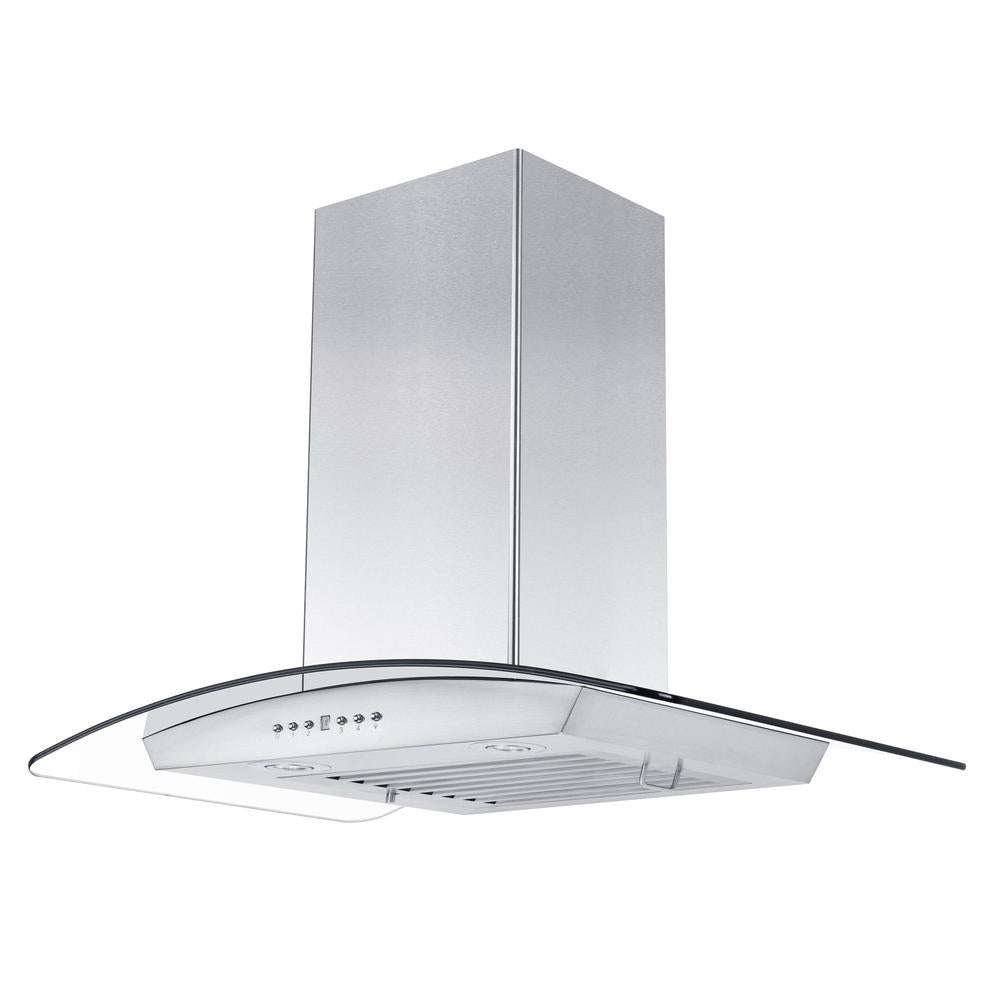 ZLINE Convertible Vent Wall Mount Range Hood in Stainless Steel and Glass (KZ) 